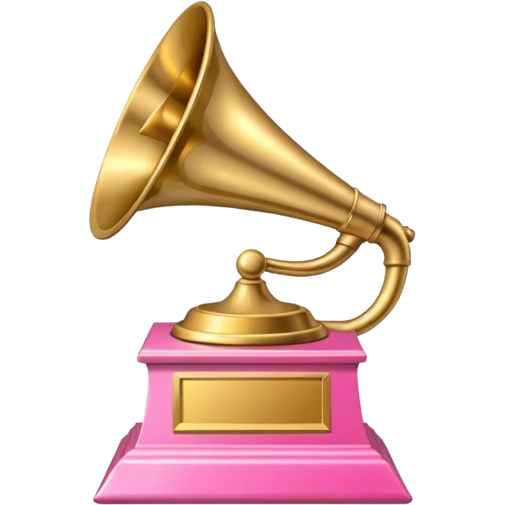 Pink Grammy trophy emoji