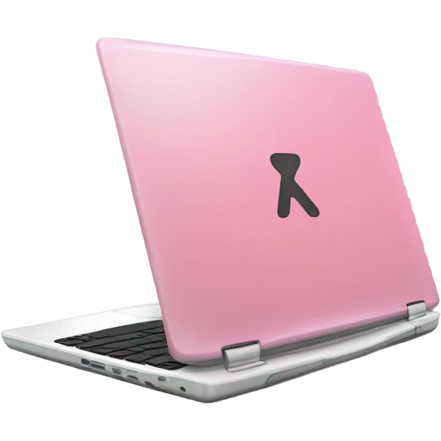 Pink laptop emoji