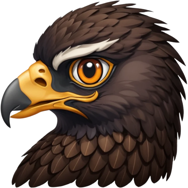 Cabeza de Alcón malvado viendo al frente emoji