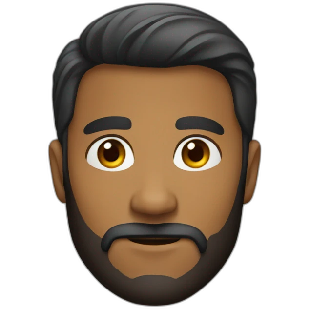 Brown man small beard emoji