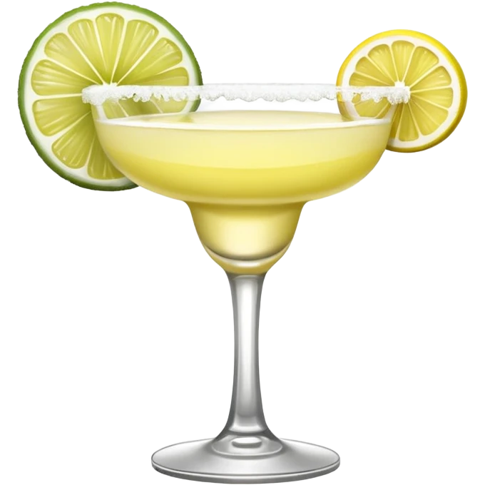 a classic margarita cocktail only one lemon  emoji