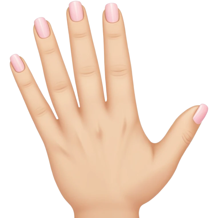 A hand with every finger slightly bent into a c shape with the pinky finger flexed up emoji