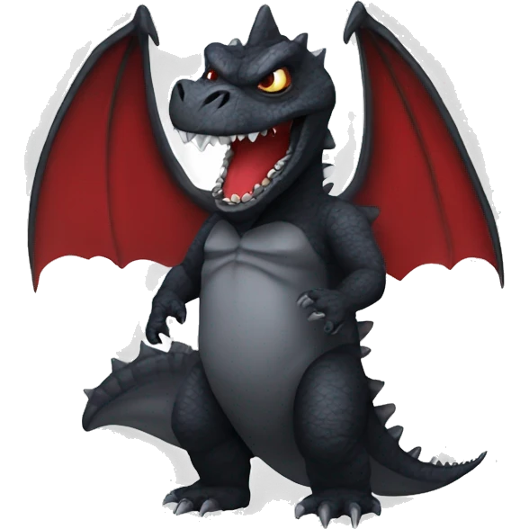 Godzilla dressed as Dracula  emoji