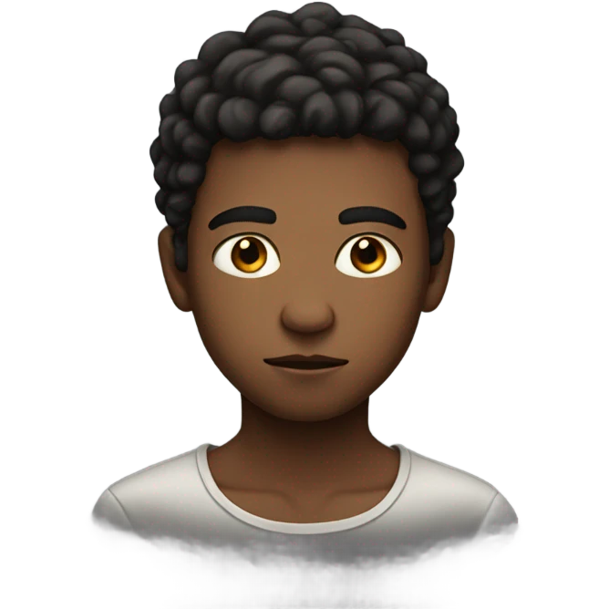 striking portrait of young male emoji