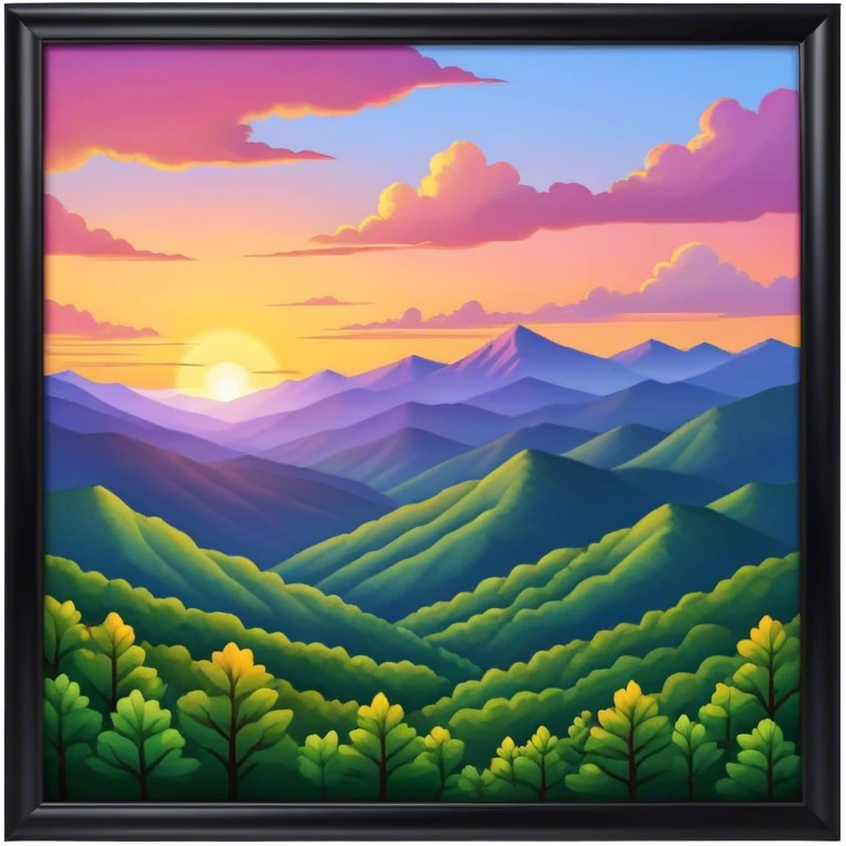 Sunrise Appalachian mountains emoji