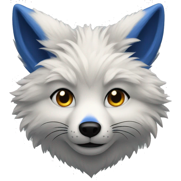 A blue furry fox emoji