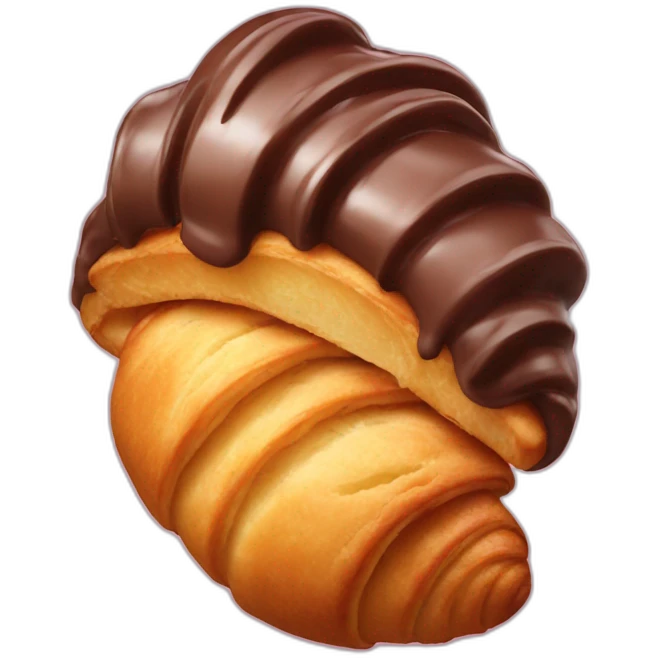 Chocolate croissant emoji