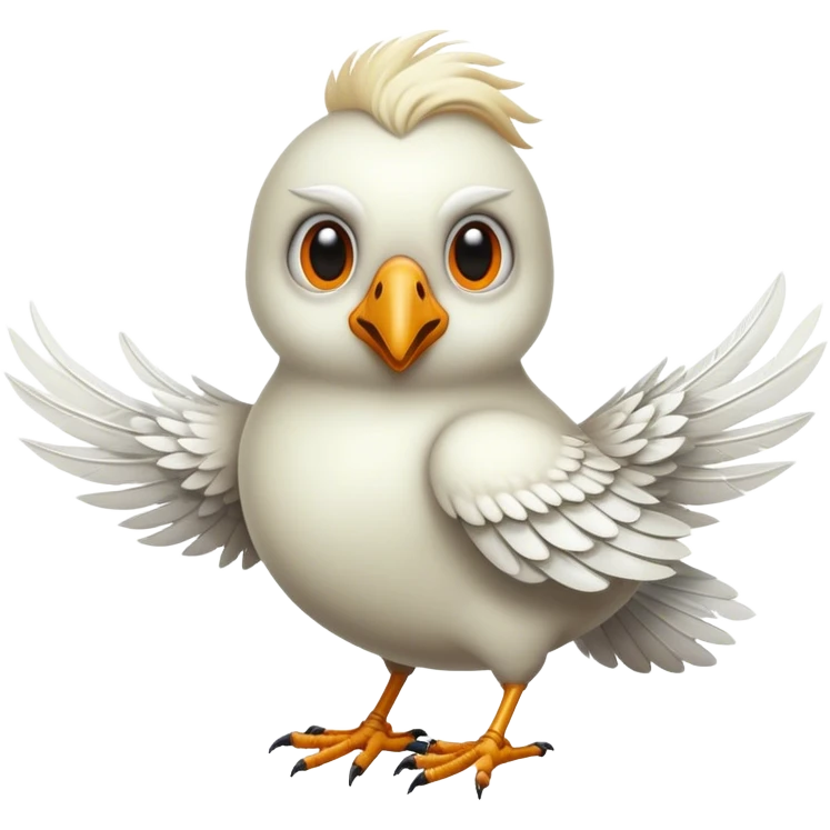 scary frightening intimidating bird on a plane emoji