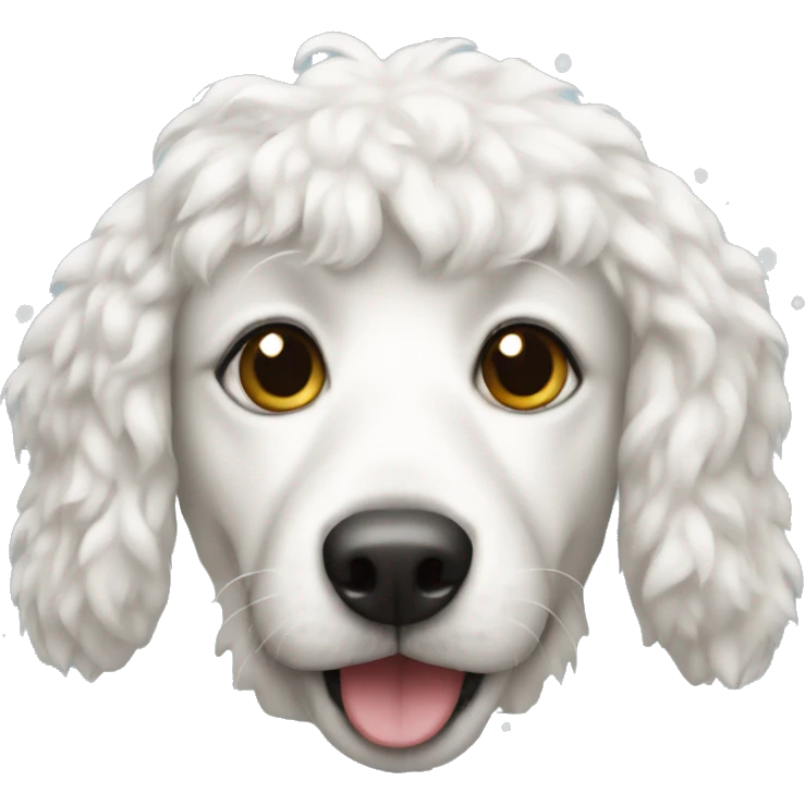 white christmas dog emoji