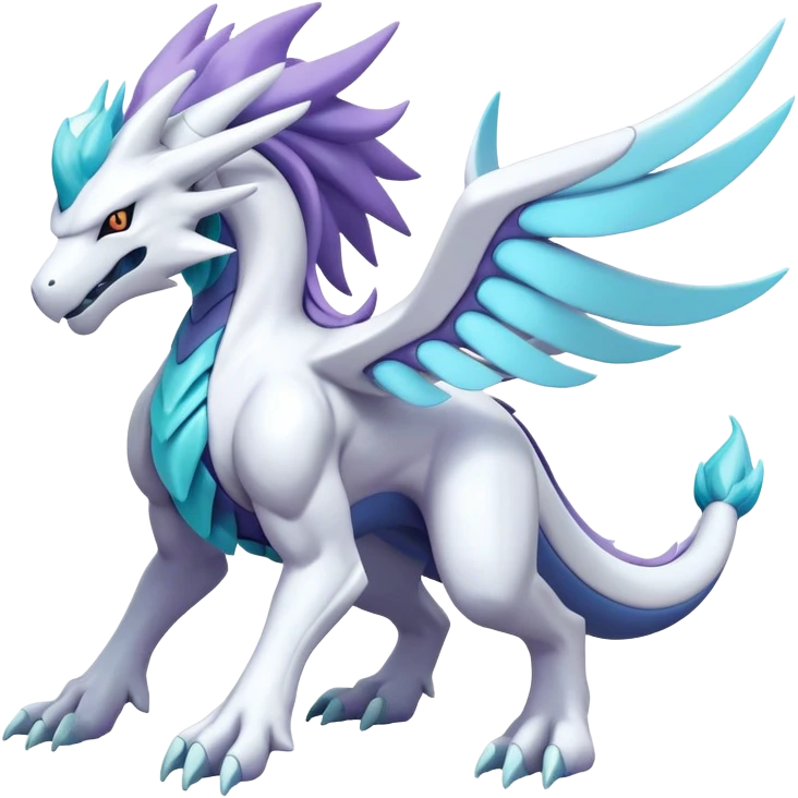 Kyurem-reshiram-suicune-hybrid, full body emoji