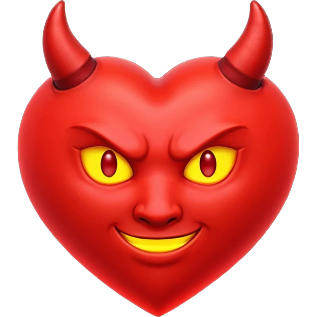 Devil heart neon emoji