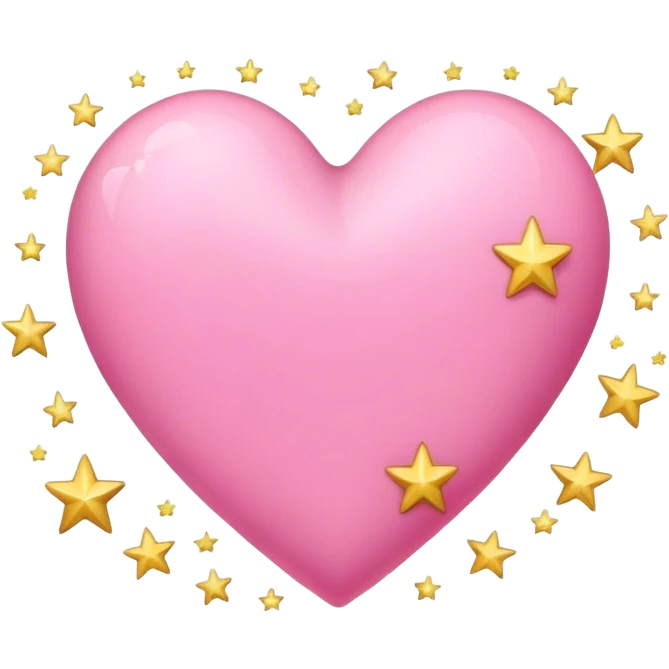 Corazón rosado unic o que tenga estrellitas  emoji