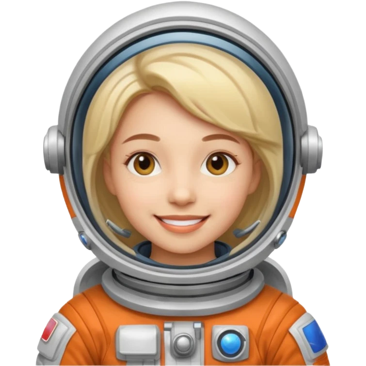 smiling woman in a space suit emoji