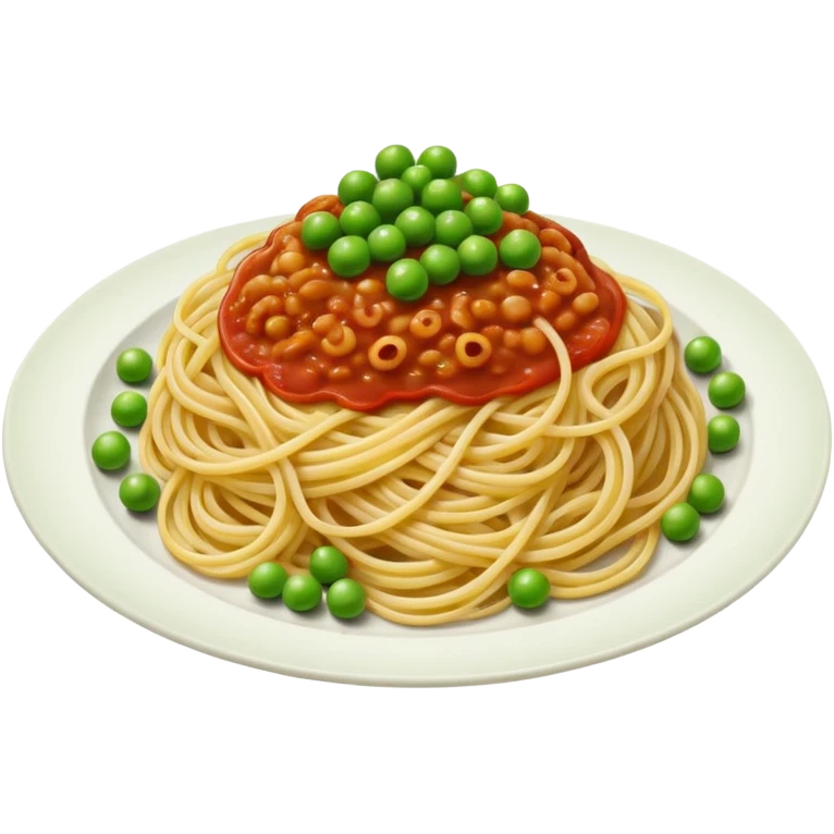 Spaghetti with peas emoji