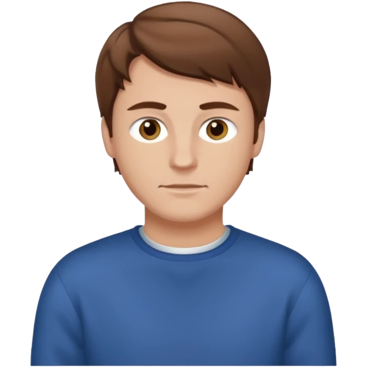 white man pullover brown hair emoji