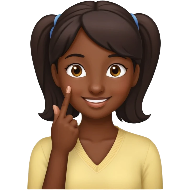 dark skin girl pinching nose with a couple of fingers   emoji