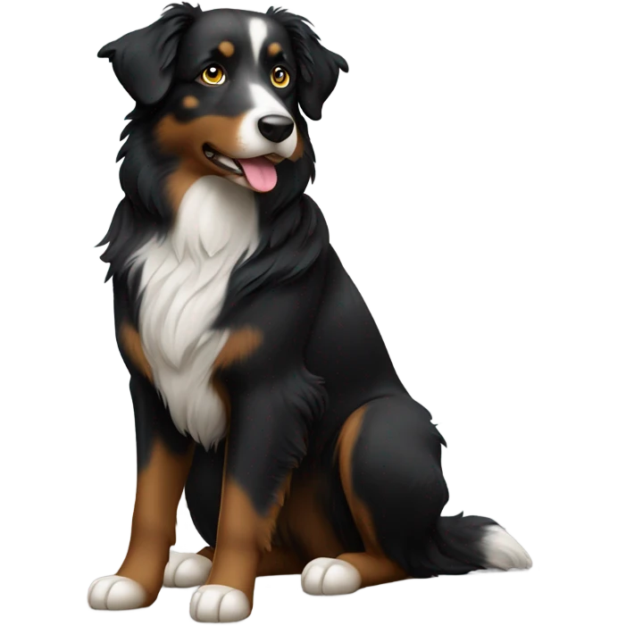 All black Australian shepherd  emoji