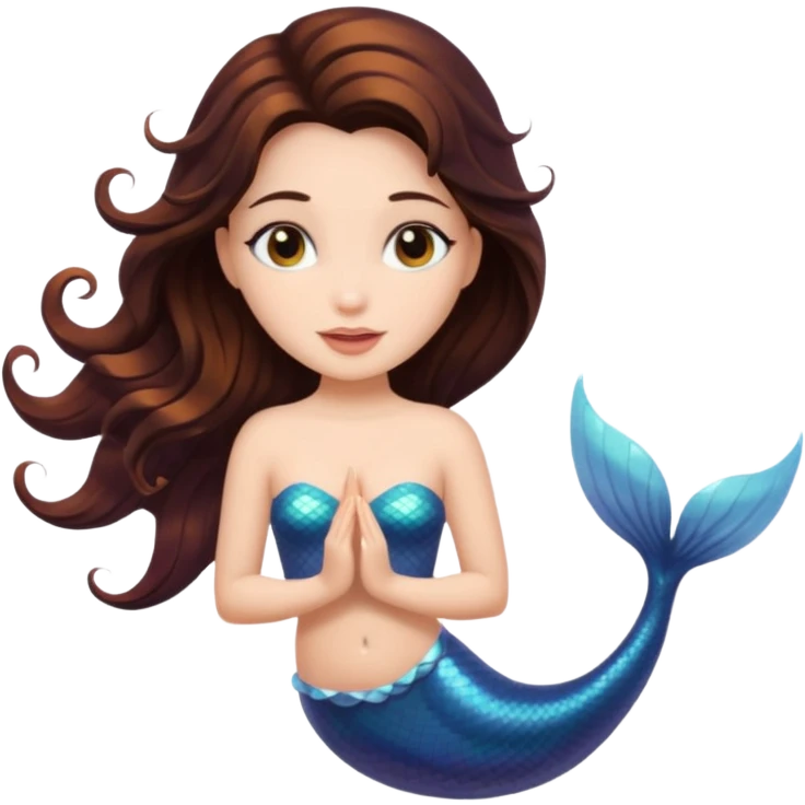 Brunette Mermaid emoji
