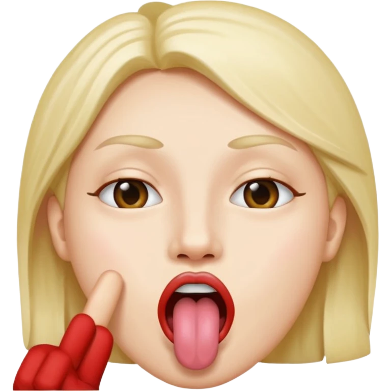 Peace sign in front of mouth with tongue sticking out  emoji