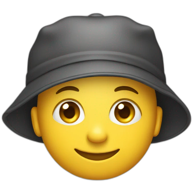 smiley pupil in school cap emoji