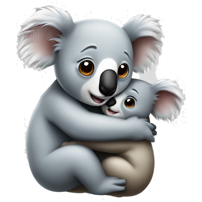 a turkish koala bear hugging an italin koala bear emoji