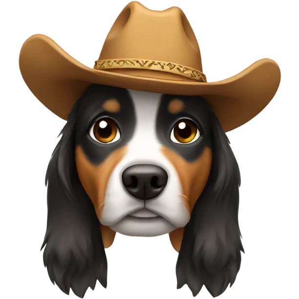 Dog with cowboy hat emoji