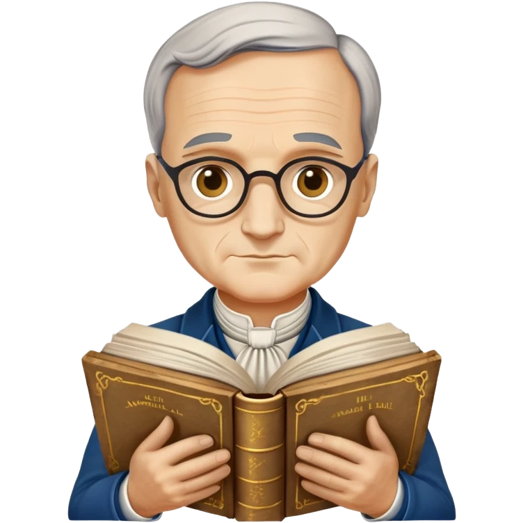 Napoleon Hill old with book of wisdom emoji