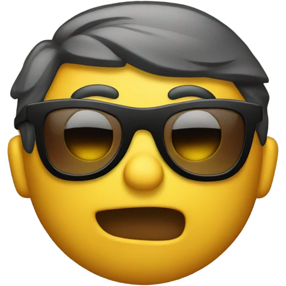 Shocked emoji with sunglasses  emoji