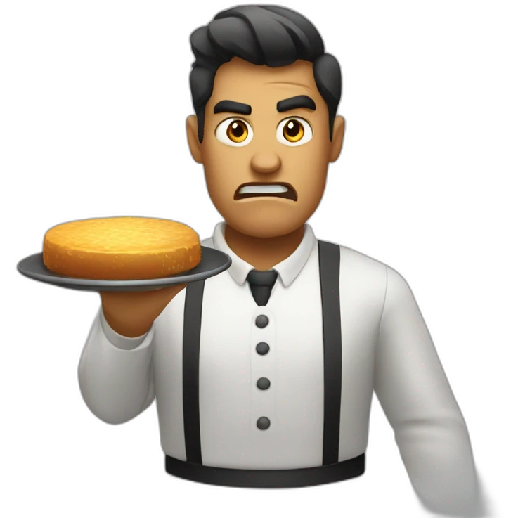 Angry waiter emoji