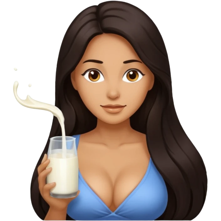 Emoji of big boobs Latina big nipples milk emoji