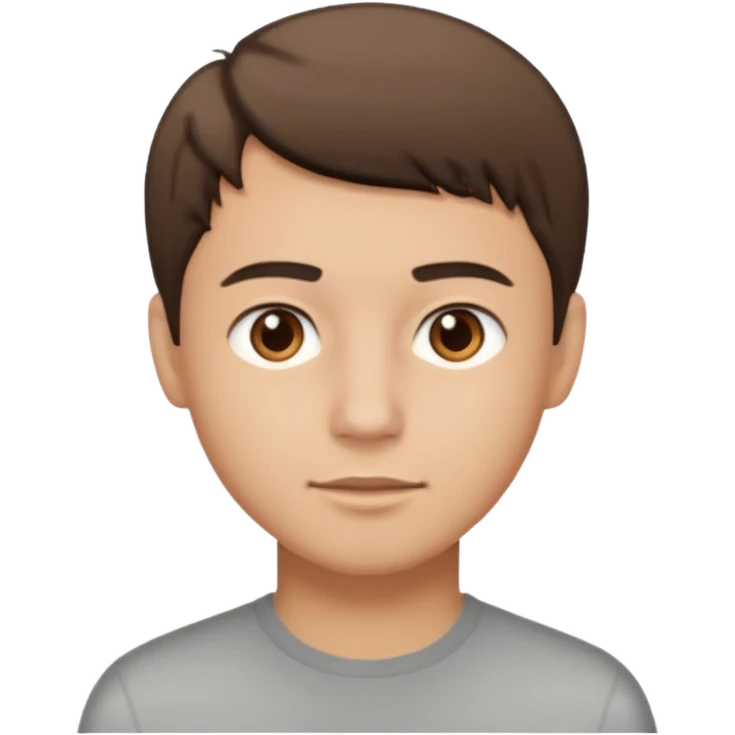 the guy on the left shorter hair and brown eyes emoji