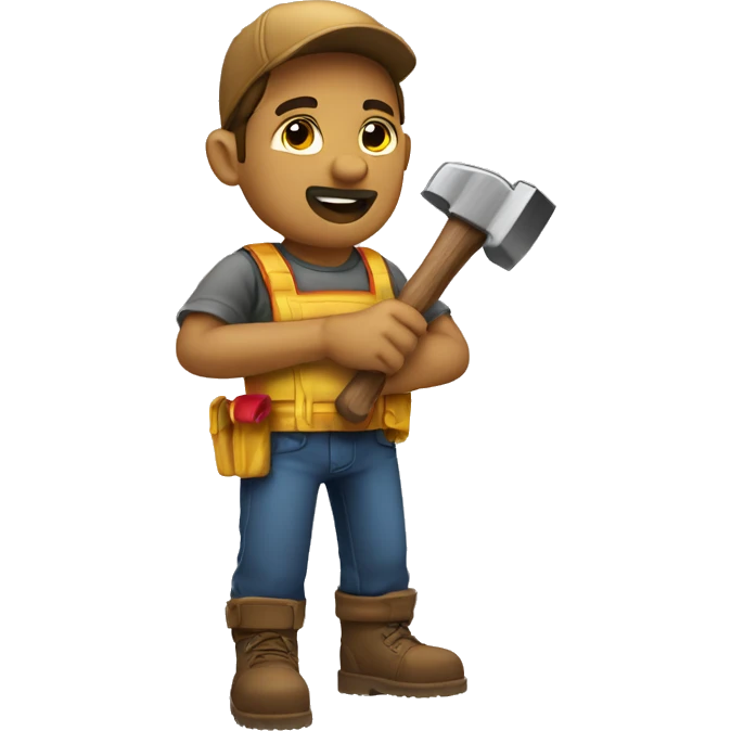Hero that’s a carpenter with a hammer  emoji