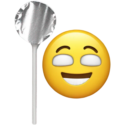 smiling emoji with eyes closed holding tin foil and a straw emoji
