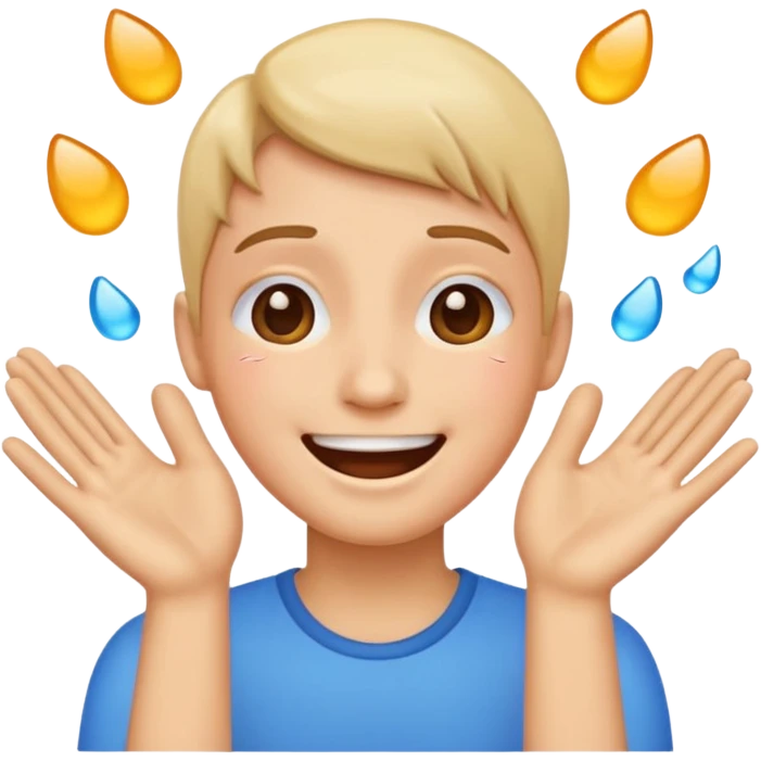 super happy tears excited hopeful hands emoji emoji