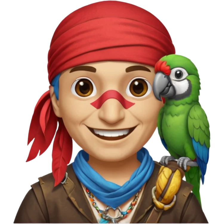 pirate and parrot emoji