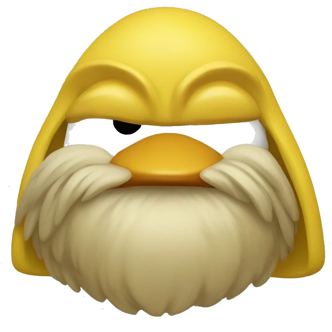 Yellow Viking duck emoji