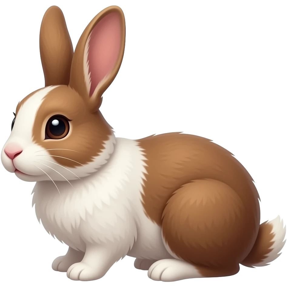 i want a emoji of a brown and white bunnys emoji