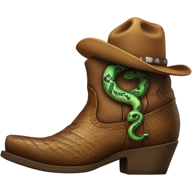 snake with cowboy boots emoji