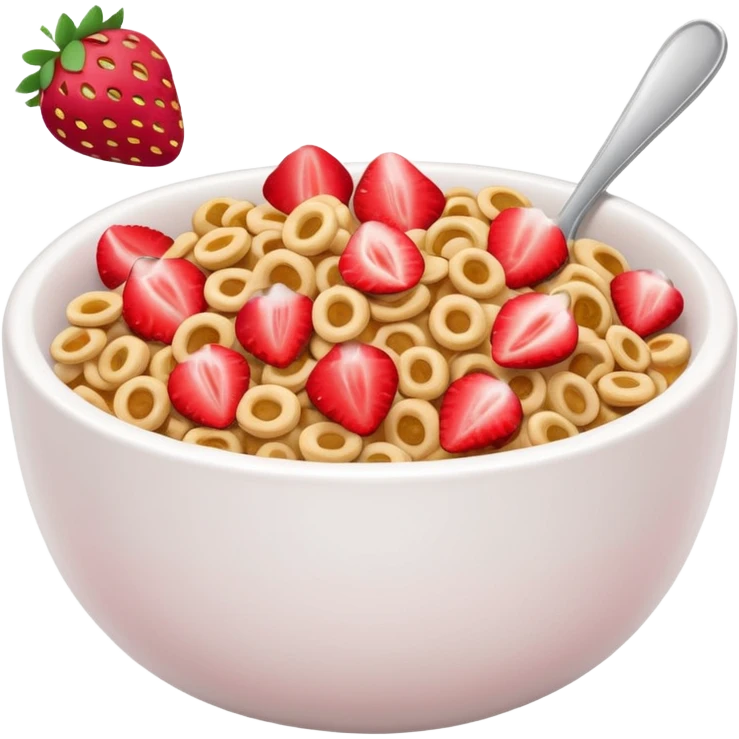 Strawberry cereal emoji