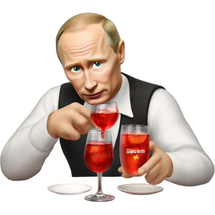putin drinking Campari  emoji