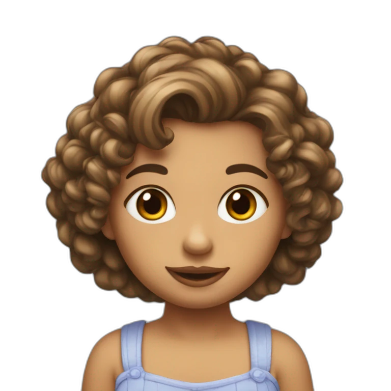 bebé peliroja con pelo rizado  emoji