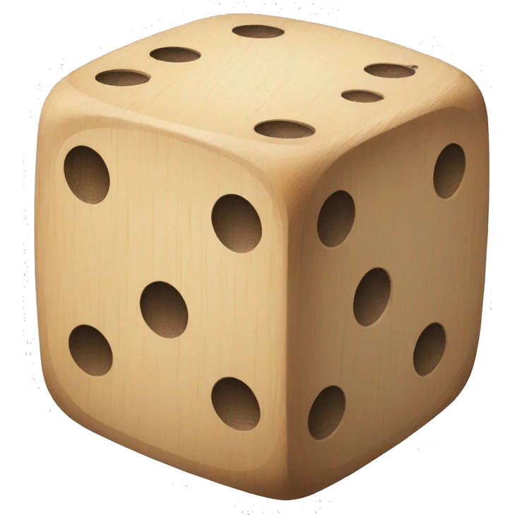 blank wooden dice emoji