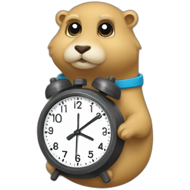 Golang Gopher timekeeper emoji