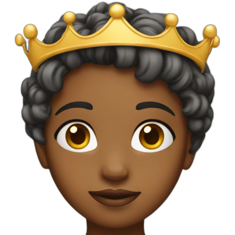 A girl with crown emoji