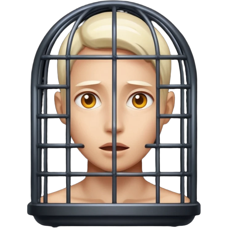 person stepping out of a dark cage into light emoji