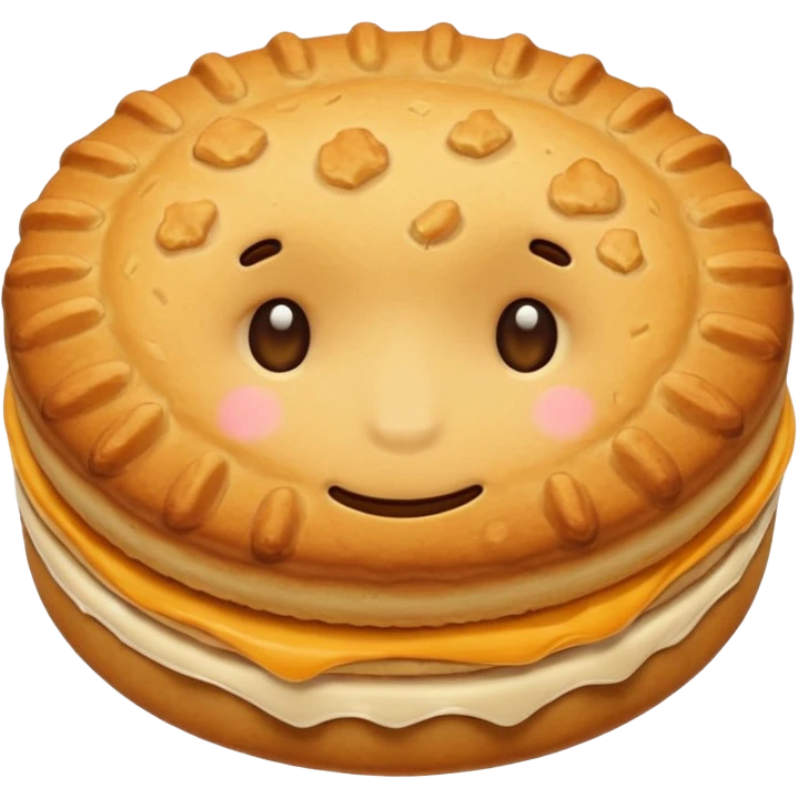 Biscuit simple sans visage emoji
