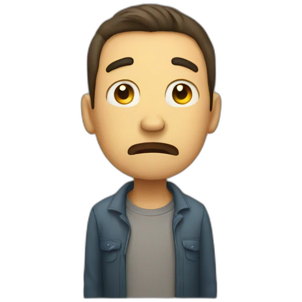 sad man crying emoji