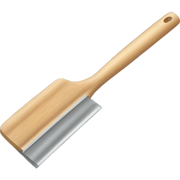 squeegee with long wooden handle emoji