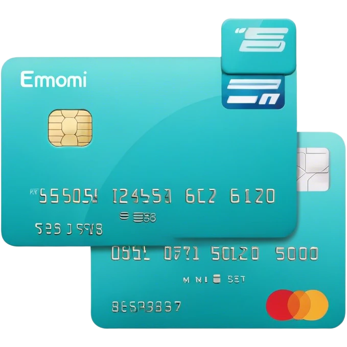 credit card Turquoise color emoji