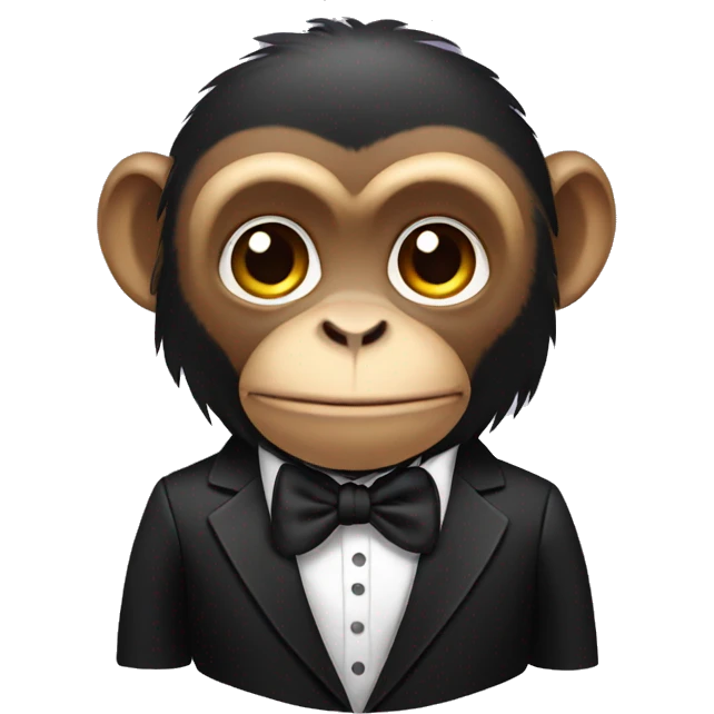 Monkey wearing tuxedo emoji